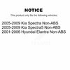 Kugel Rear Wheel Bearing & Hub Assembly Pair For Hyundai Elantra Kia Spectra Spectra5 Non-ABS K70-100596